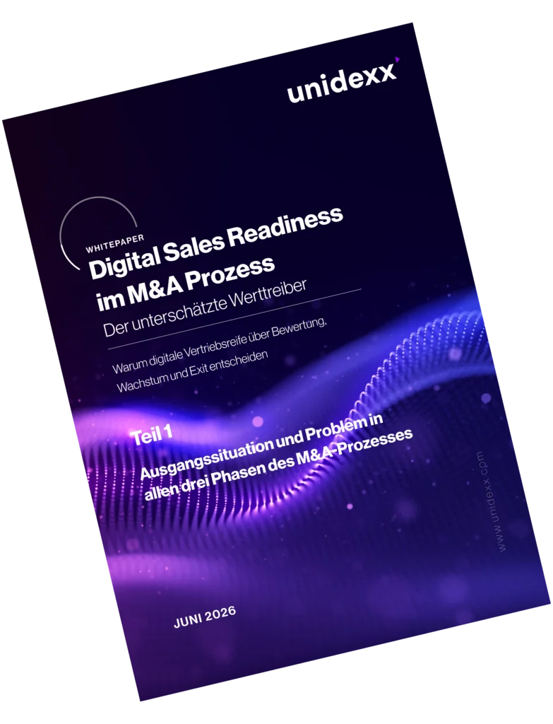 Cover des Whitepapers "Digital Sales Readiness im M&A Prozess", Teil 1: Ausgangssituation und Problem
